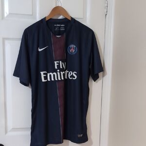 Nike Navy and Maroon Paris Saint-Germain Football Shirt
